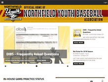 Tablet Screenshot of northfieldyouthbaseball.com